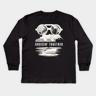 Retro Cruisin' Together - Family Cruise Kids Long Sleeve T-Shirt